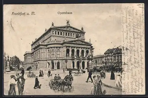 AK Frankfurt a. M., Partie am Opernhaus