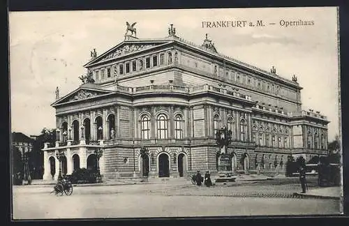 AK Frankfurt a. M., Partie am Opernhaus