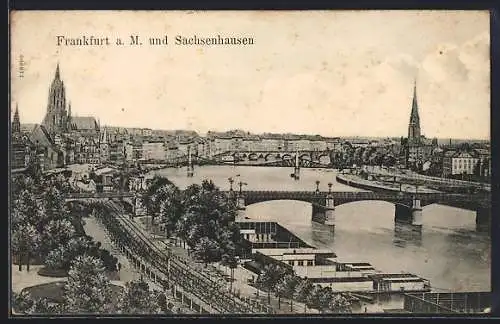 AK Frankfurt a. M., Ansicht mit Sachsenhausen