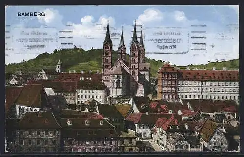 AK Bamberg, Teilansicht mit Kirche