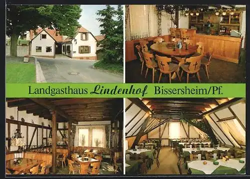AK Bissersheim / Pf., Landgasthof Lindenhof, Luitpoldstrasse 10, Innenansichten