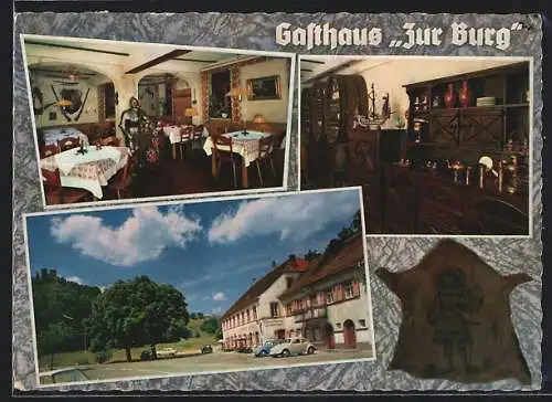 AK Altleiningen /Pfalz, Gasthaus zur Burg, Inh. E. Feigl, VW Käfer
