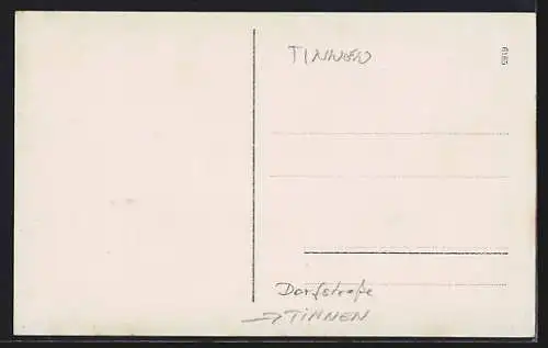Foto-AK Tinnen, Blick in die Dorfstrasse