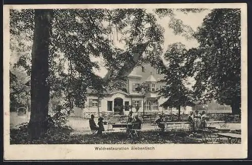 AK Augsburg, Gasthaus Waldrestauration Siebentisch