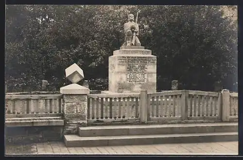 Foto-AK Klettbach, Kriegerdenkmal 1. Weltkrieg