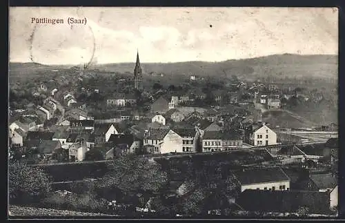 AK Püttlingen /Saar, Teilansicht aus der Vogelschau