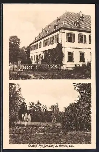AK Ebern /Ufr., Schloss Pfaffendorf und Parkanlagen