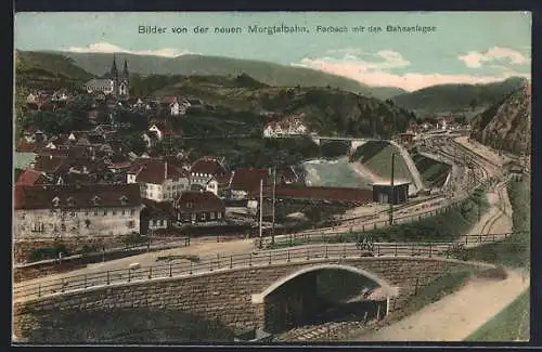AK Forbach, Murgtalbahn mit den Bahnanlagen