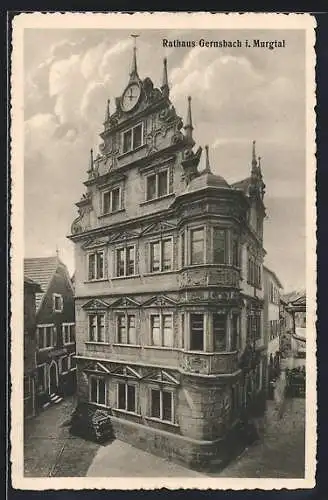 AK Gernsbach, Blick aufs Rathaus