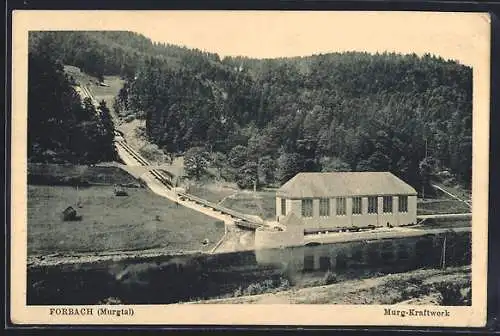 AK Forbach /Murgtal, Murg-Kraftwerk aus der Vogelschau