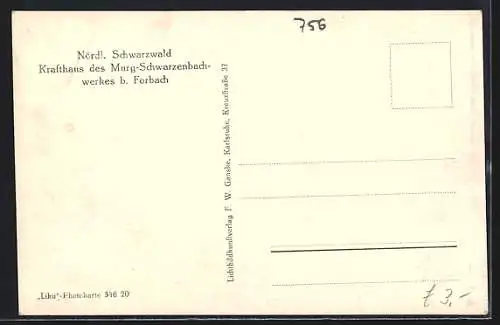 AK Forbach /Schwarzwald, Murg-Schwarzenbachwerk, Krafthaus, Innenansicht