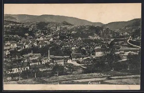 AK Forbach, Totalansicht aus der Vogelperspektive