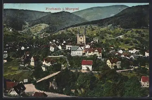 AK Forbach, Blick zur Kirche