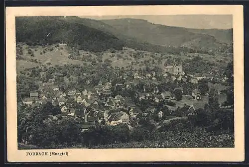 AK Forbach /Murgtal, Ortsansicht aus der Vogelschau