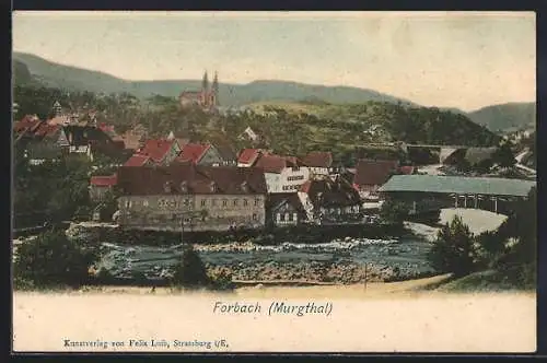 AK Forbach /Murgtal, Ansicht mit Kirche