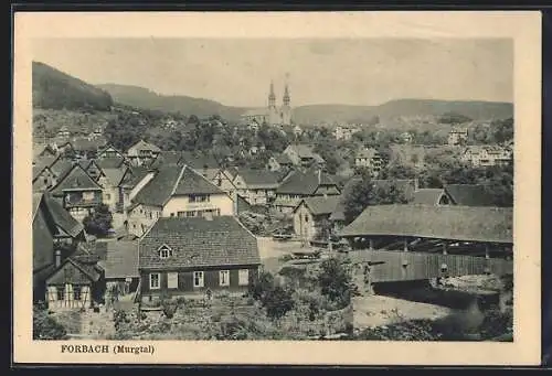 AK Forbach /Murgtal, Teilansicht aus der Vogelschau