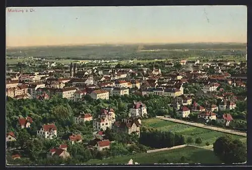 AK Marburg a. Dr., Ortsansicht aus der Vogelschau