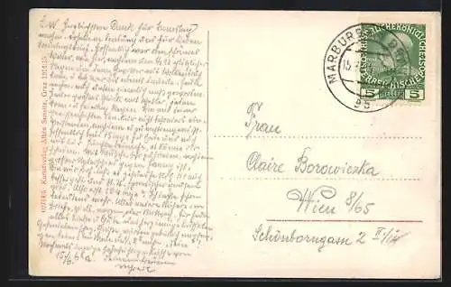 AK Marburg a. Drau, Ansicht mit neuer Reichsbrücke