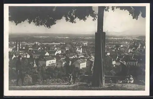 AK Marburg a. D., Aussicht vom Hügel aus