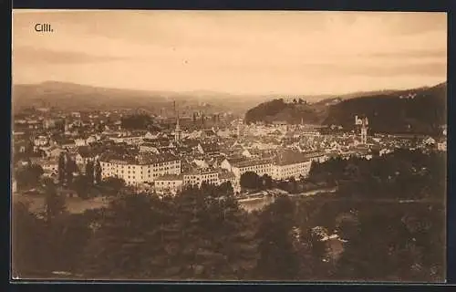 AK Celje / Cilli, Stadtansicht aus der Ferne