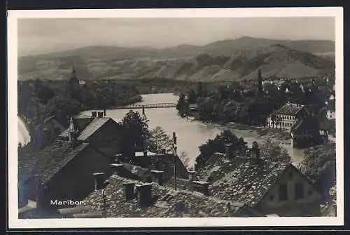 AK Maribor / Marburg, Blick aus der Vogelschau