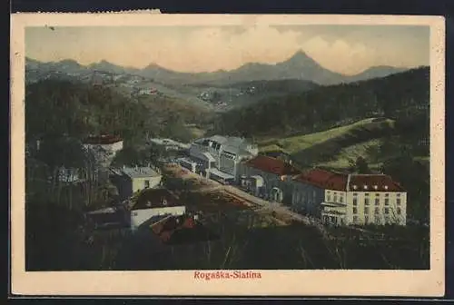 AK Rogaska Slatina, Hotel mit Berglandschaft