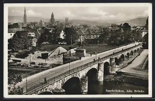 AK Saarbrücken, Blick auf die Alte Brücke