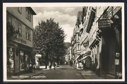 AK Hann. Münden, Blick in die Langestrasse