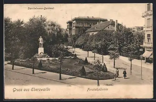 AK Eberswalde, Forstakademie, Danckelmann-Denkmal