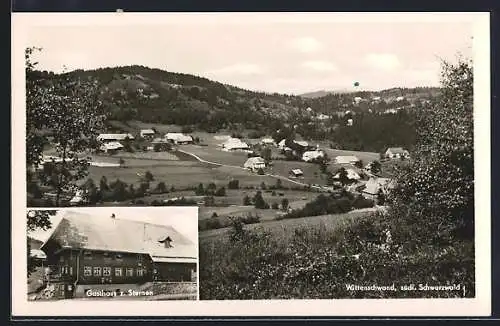 AK Wittenschwand b. St. Blasien, Gasthaus z. Sternen, Bes. A. Kaiser, Totalansicht