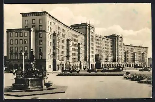 AK Leipzig, Neubauten am Rossplatz mit Mägdebrunnen