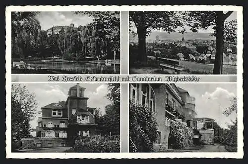 AK Bad Hersfeld, Gesamtansicht und Sanatorium Wigbertshöhe