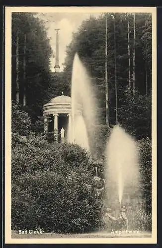 AK Bad Cleve, Springbrunnen am Amphitheater