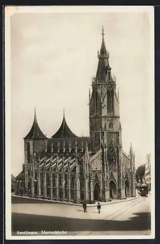 AK Reutlingen, Ansicht der Marienkirche
