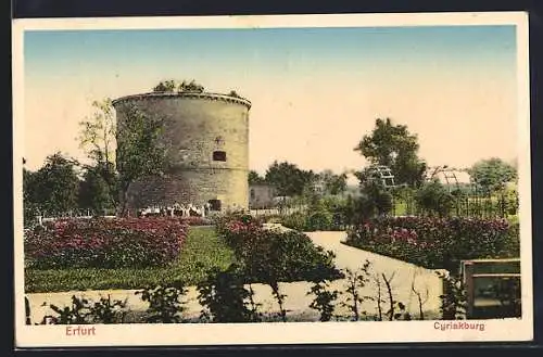 AK Erfurt, Blick auf die Cyriakburg