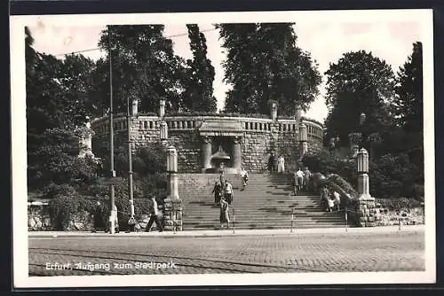 AK Erfurt, Aufgang zum Stadtpark