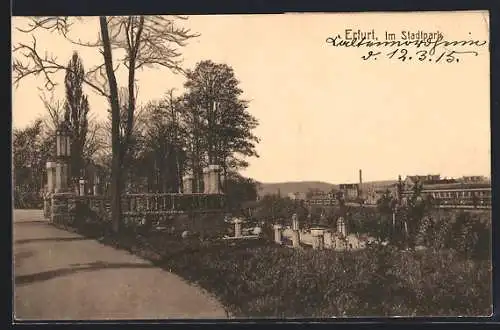 AK Erfurt, Wegpartie im Stadtpark