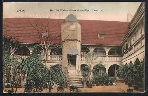 AK Erfurt, Hof des Waisenhauses (davor Klosterhof)