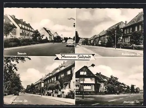 AK Hannover-Südstadt, Saarstrasse, Koblenzer-Strasse, Aachener-Strasse, Mainzer-Strasse