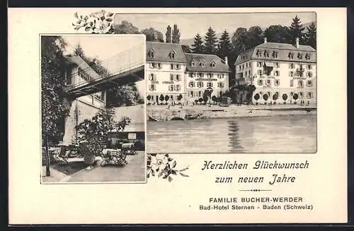 AK Baden, Das Bad-Hotel Sternen am Wasser, Inh. Fam. Bucher-Werder