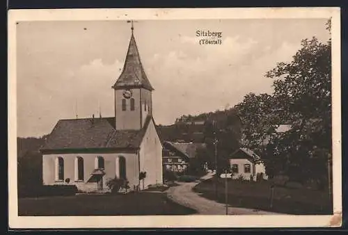 AK Sitzberg /Tösstal, Partie an der Kirche