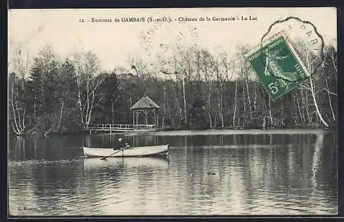 AK Gambais /S.-et-O., Chateau de la Germanie, le Lac