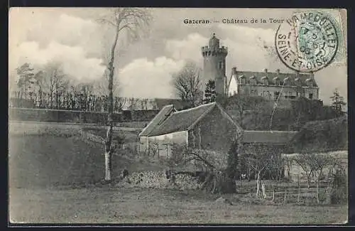 AK Gazeran, Château de la Tour, Blick zum Schloss hinüber