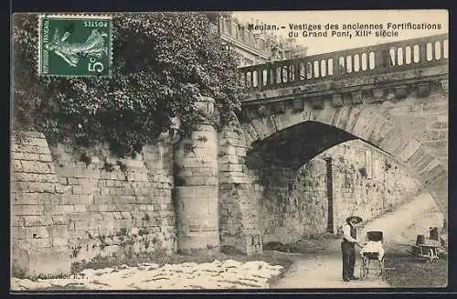 AK Meulan, Vestiges des anciennes Fortifications du Grand Pont