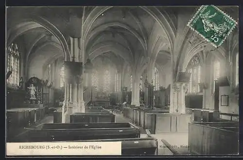 AK Richebourg /S.-et-O., Intérieur de l`Eglise