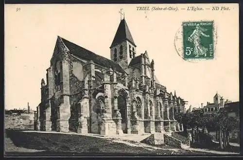 AK Triel /Seine-et-Oise, L`Eglise