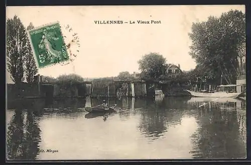 AK Villennes, Le Vieux Pont