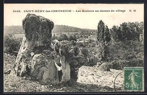 AK Saint-Rémy-les-Chevreuse, Les Rochers au-dessus du village