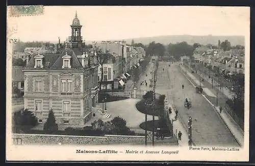 AK Maisons-Laffitte, Mairie et Avenue Longueil