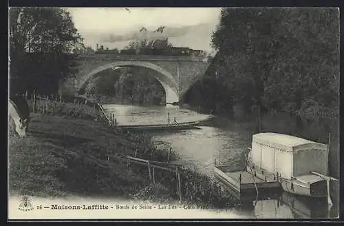 AK Maisons-Laffitte, Bords de Seine, Les Iles, Coin Pittoresque